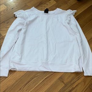 white sweatshirt